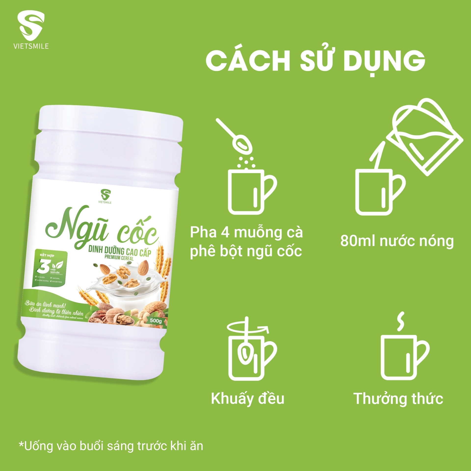 [ LÊN KỆ] Ngũ cốc dinh dưỡng cao cấp Vietsmile....